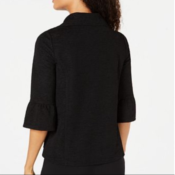 JM Collection Petite Textured Three-Button Jacket - Picture 2 of 4